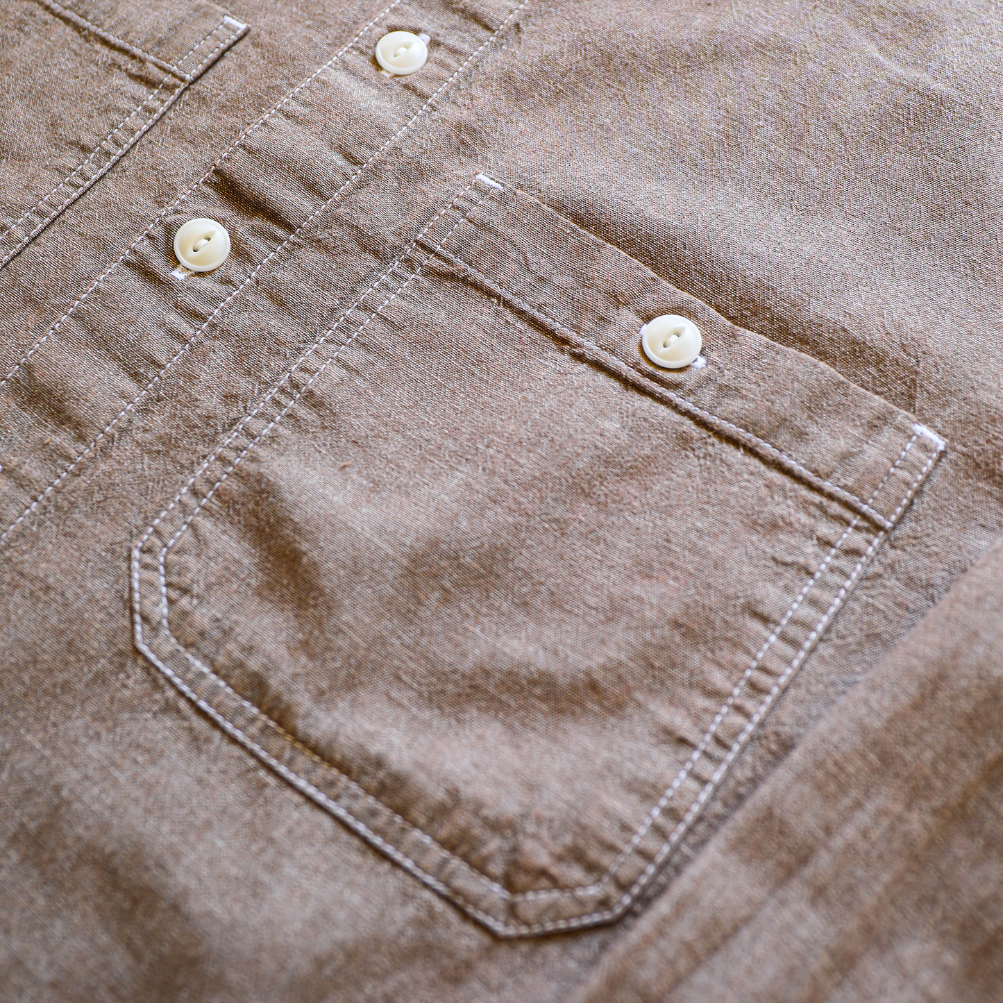Utility Shirt Brown Chambray