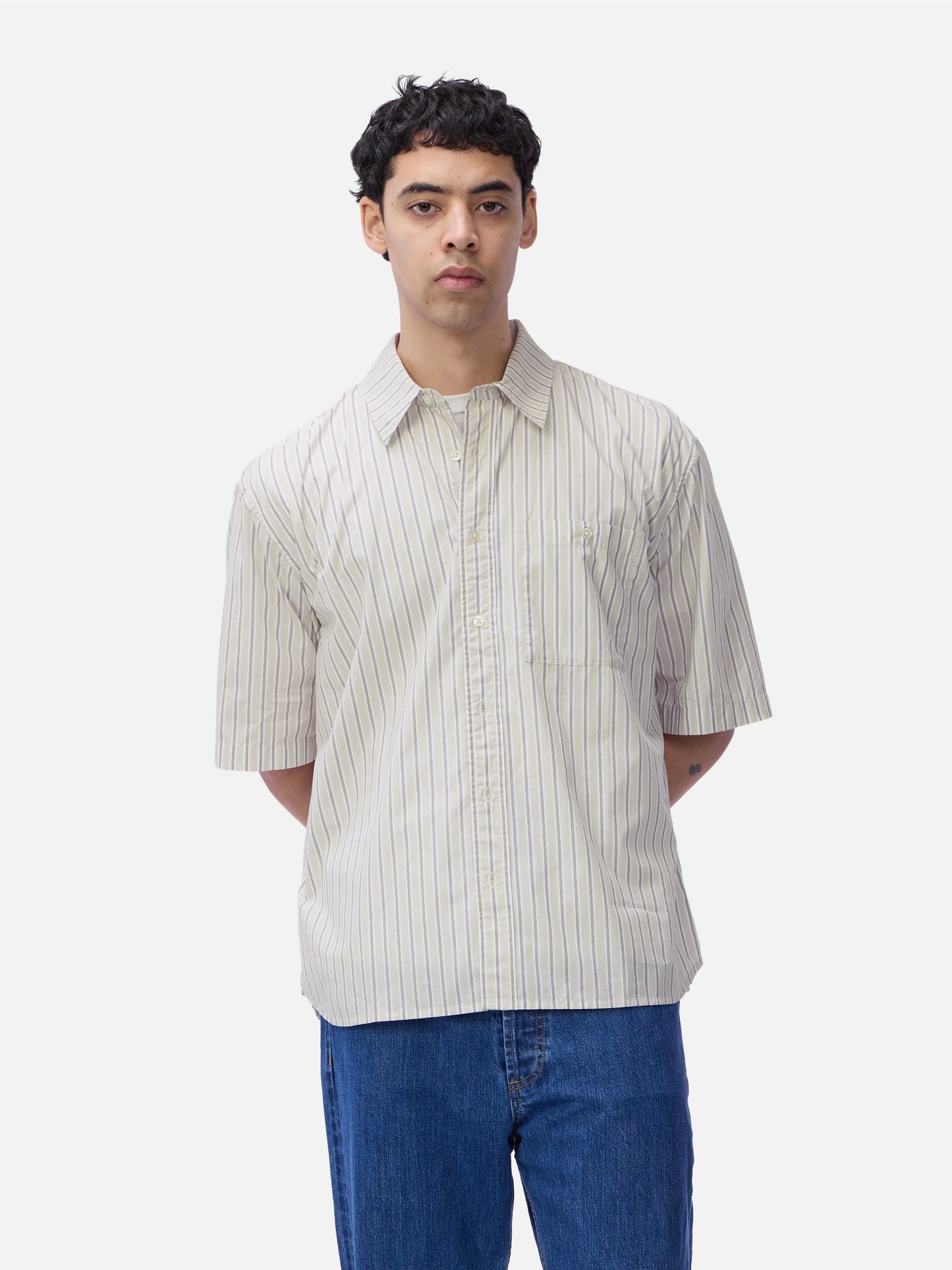 Commuter Shirt Tan Stripe