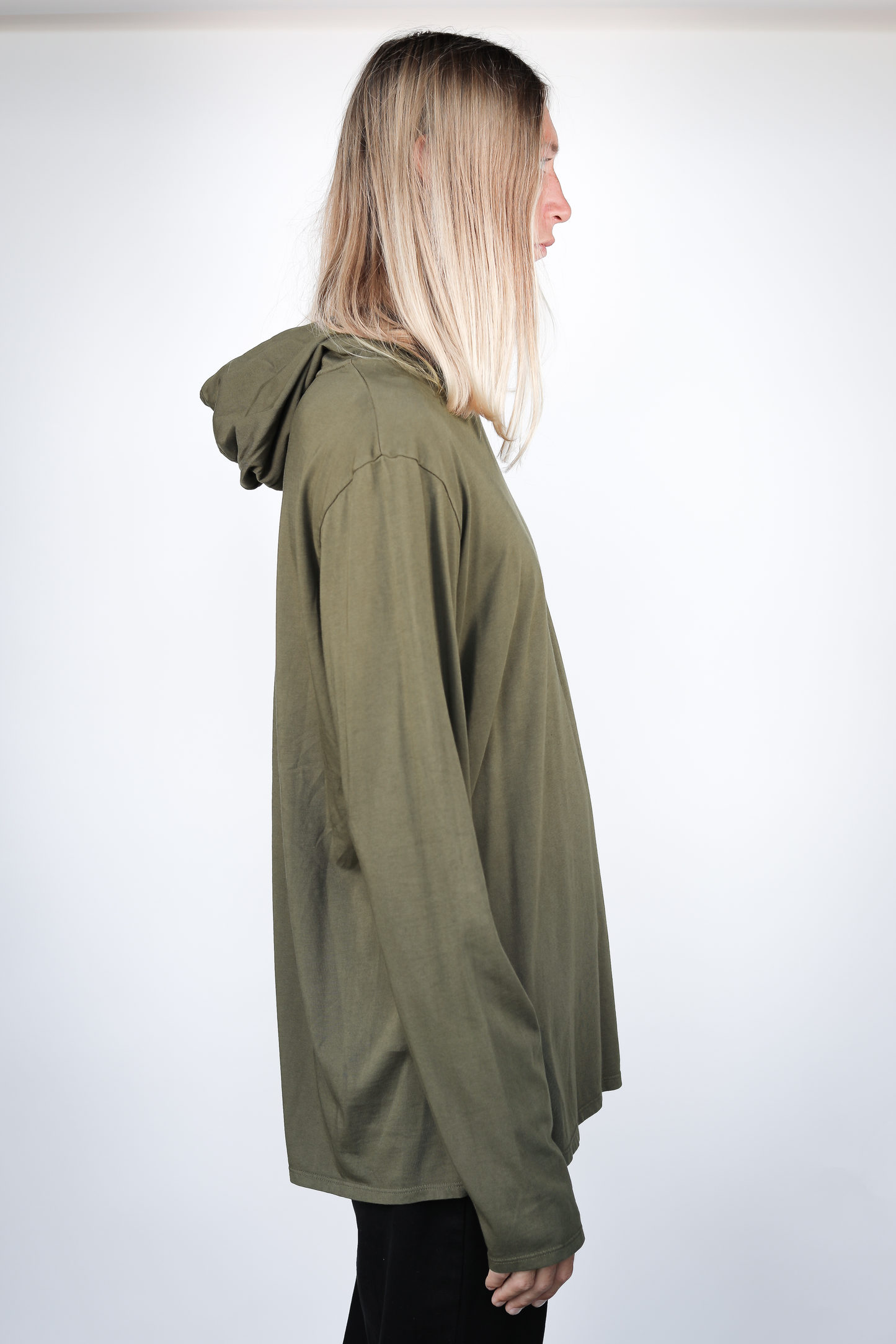 Basis LS Pullover Hoody Dark Olive