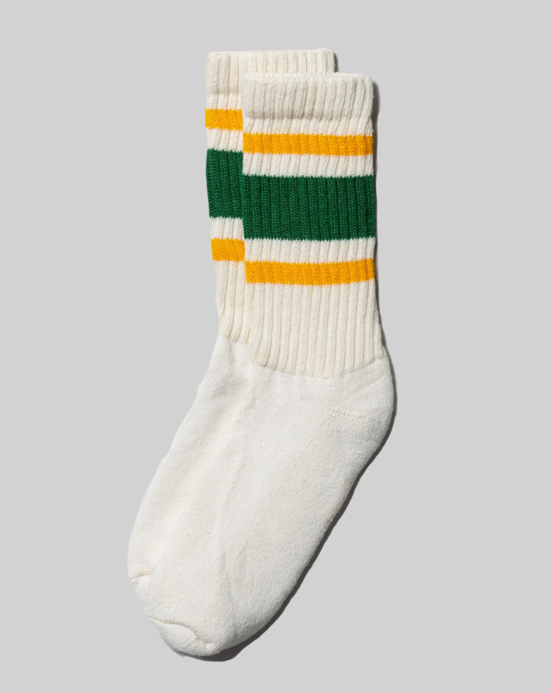 Retro Stripe Sock Kelly Green Gold