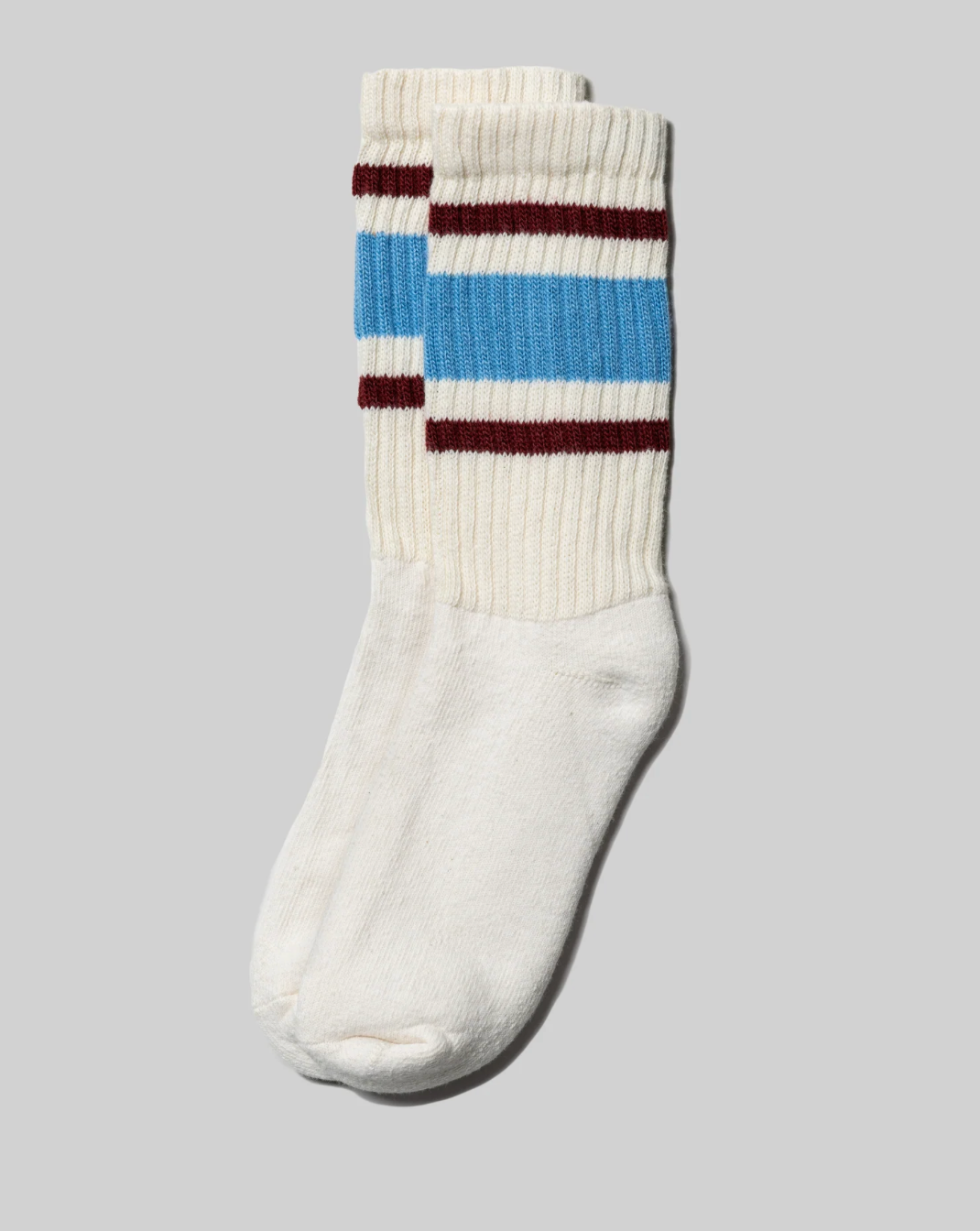 Retro Stripe Sock Maroon Blue