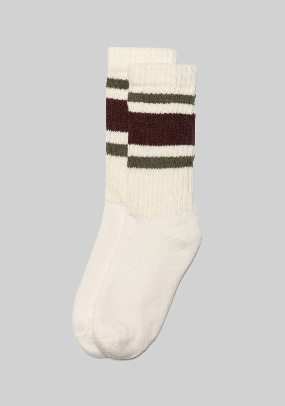 Retro Stripe Sock Chive Berry