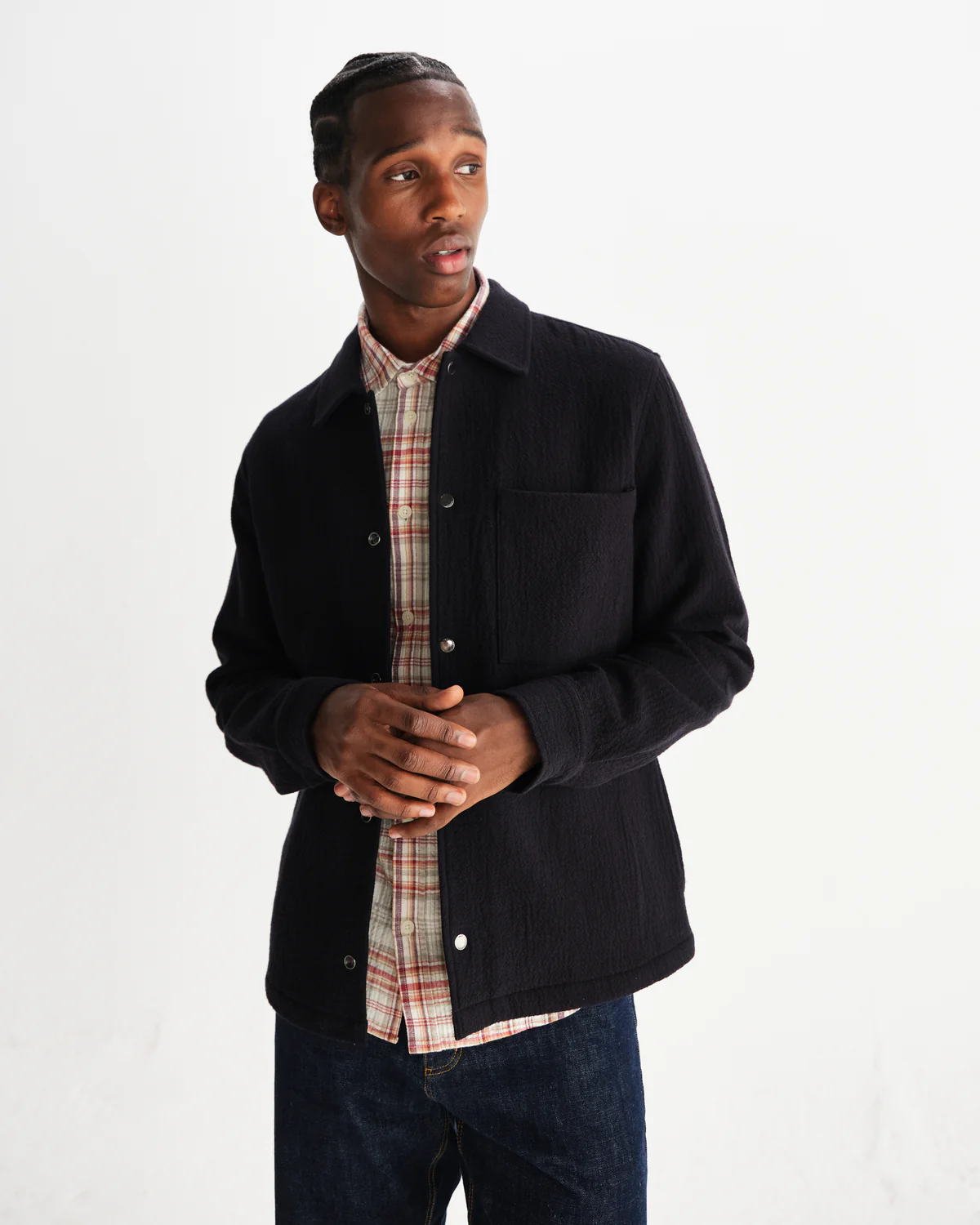 Romer Heavy Crinkle Black Overshirt