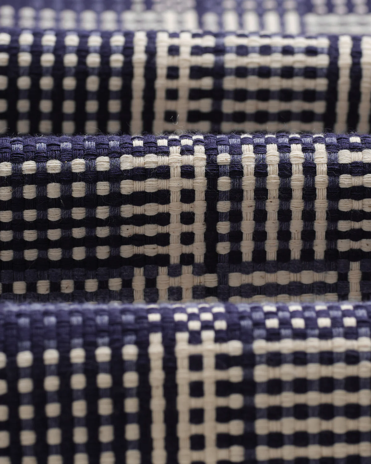 Whiting Overshirt Basket Weave Blue Ecru