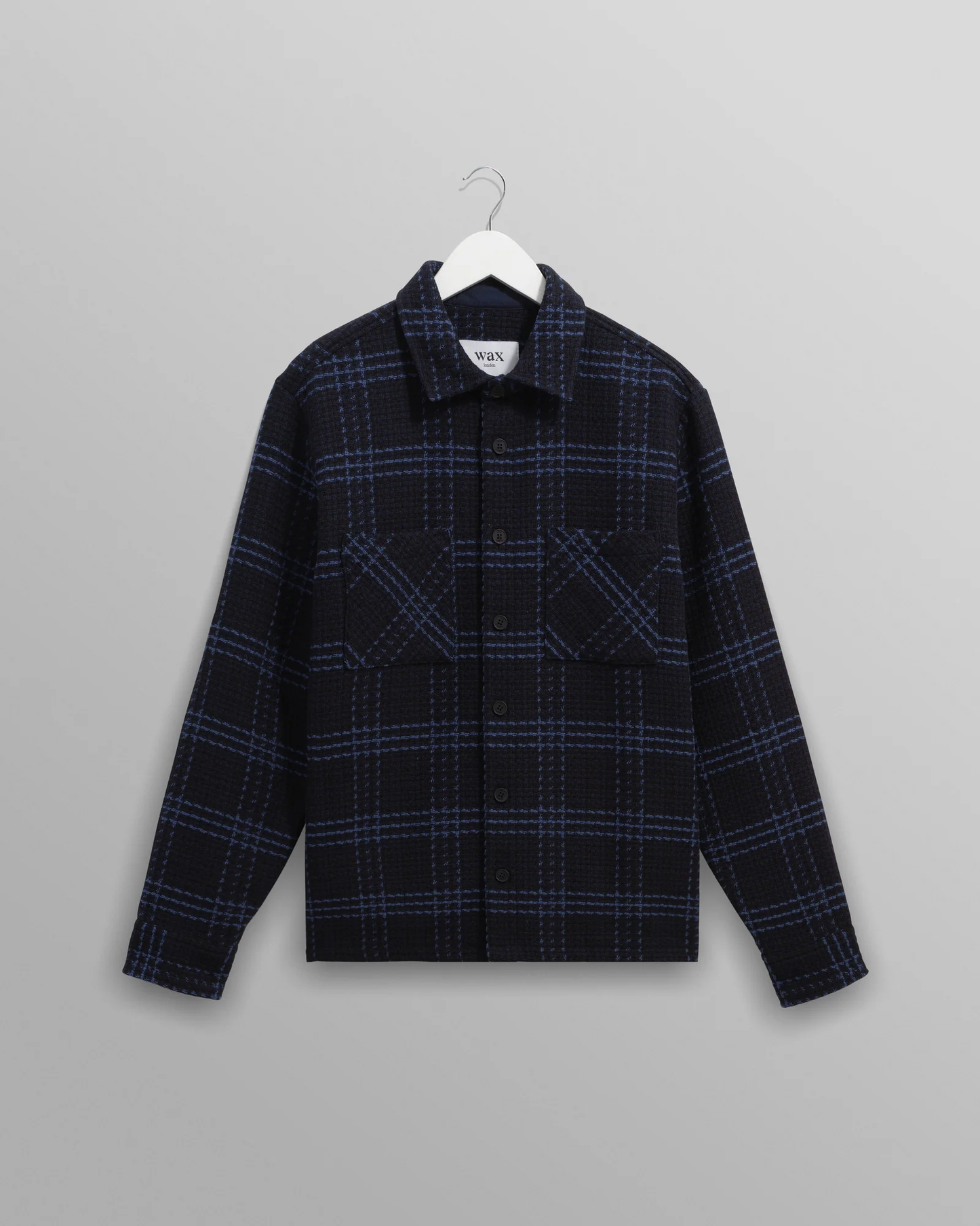 Whiting Overshirt Skate Check Navy and Blue