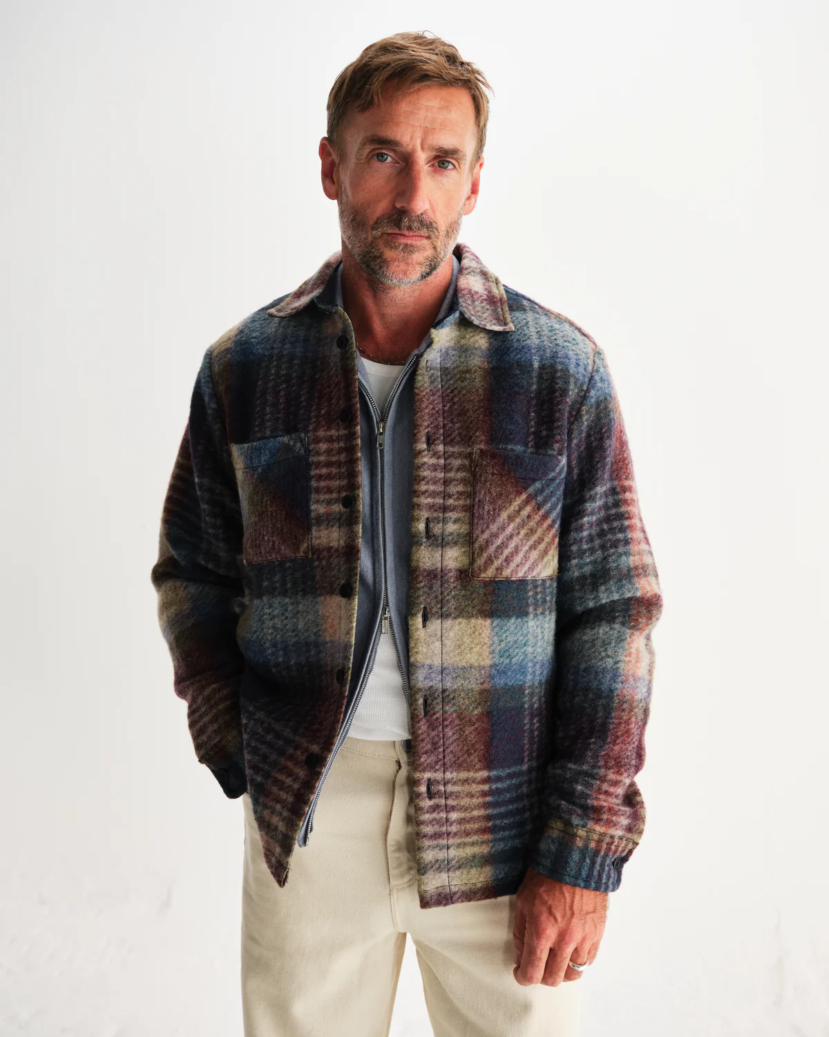 Whiting Overshirt Multicolor Wool Check