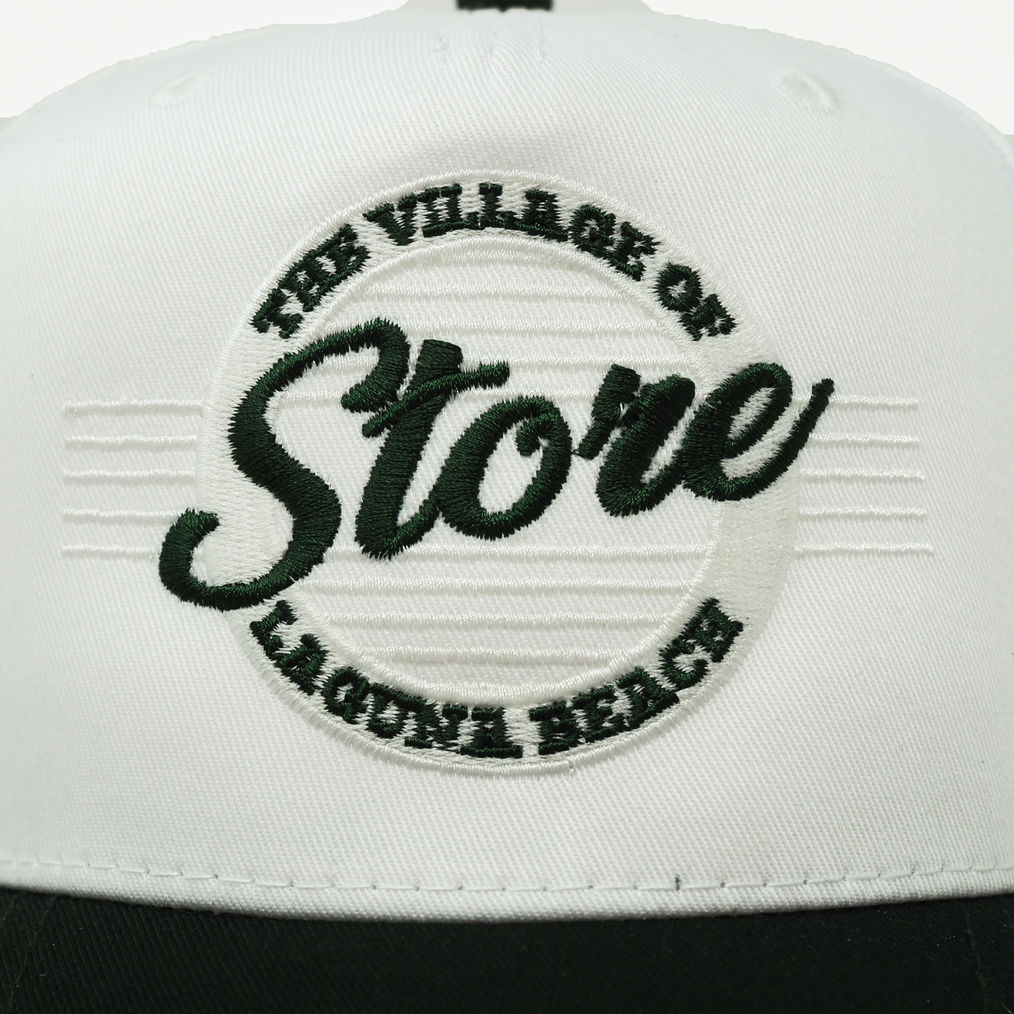 STORE Villager Hat White Green Combo