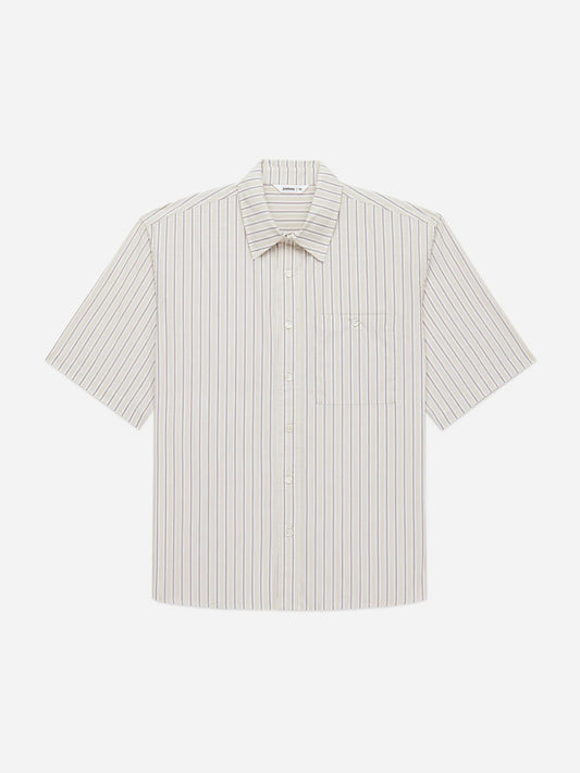 Commuter Shirt Tan Stripe