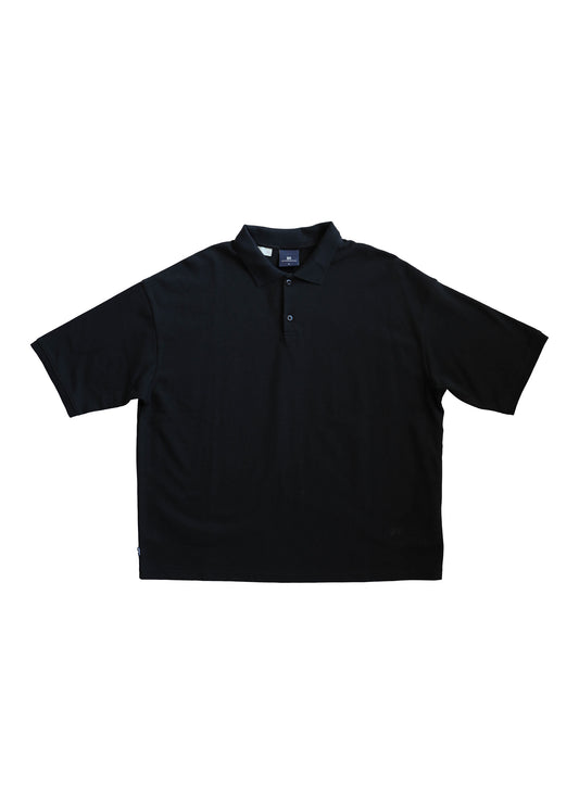 Cropped Polo Jet Black