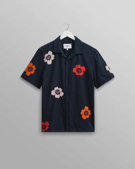 Didcot SS Floral Applique Navy