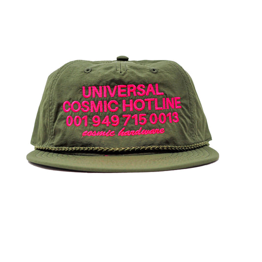 Cosmic Hotline Hat Olive Nylon