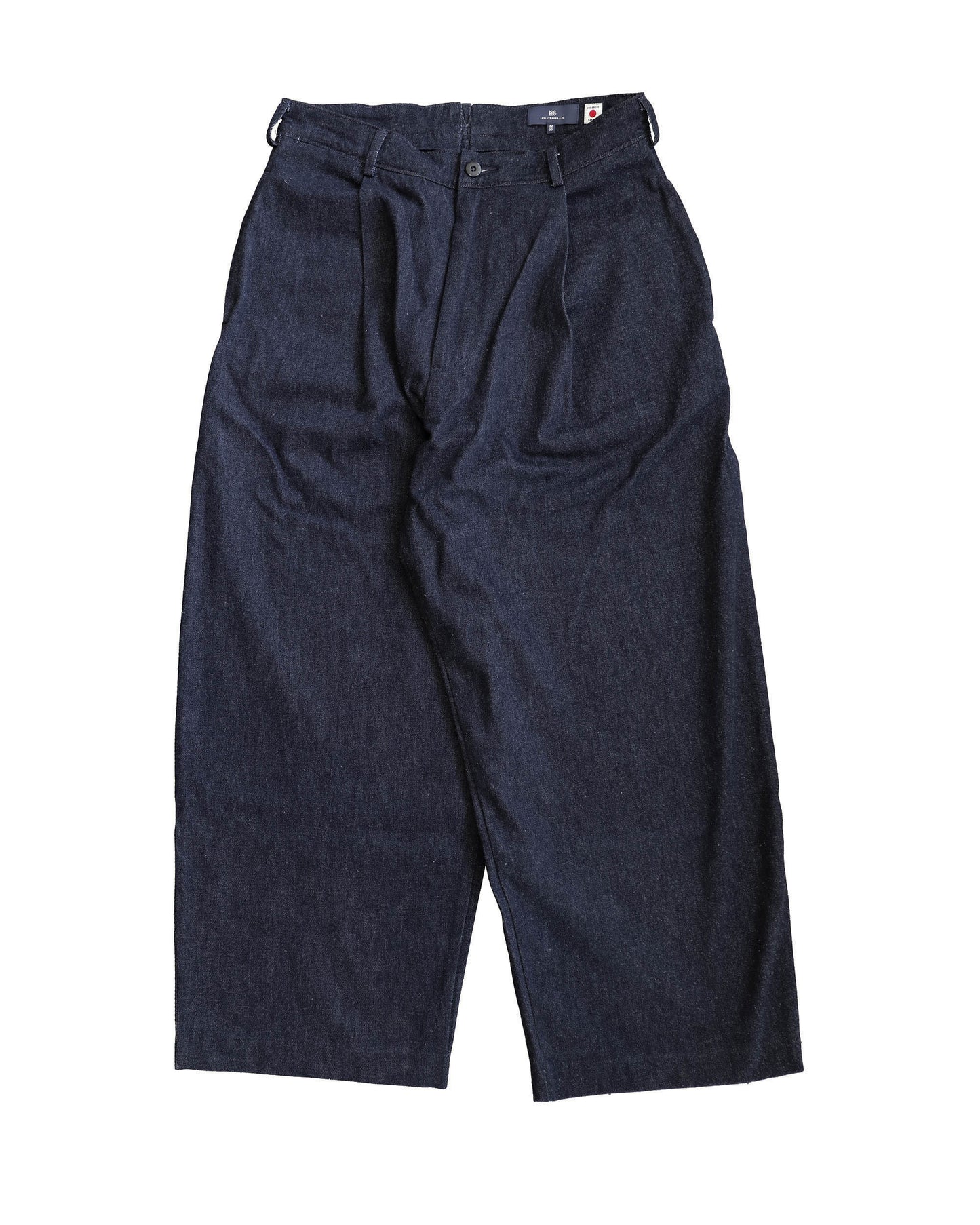 Pleated Crop Trouser Ivy Wash Indigo