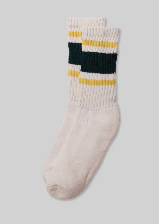 Retro Stripe Sock Forest Amber