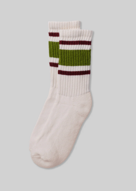 Retro Stripe Sock Chive Berry