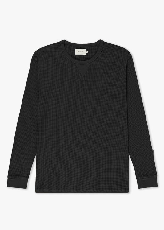 Waffle Knit Thermal Black