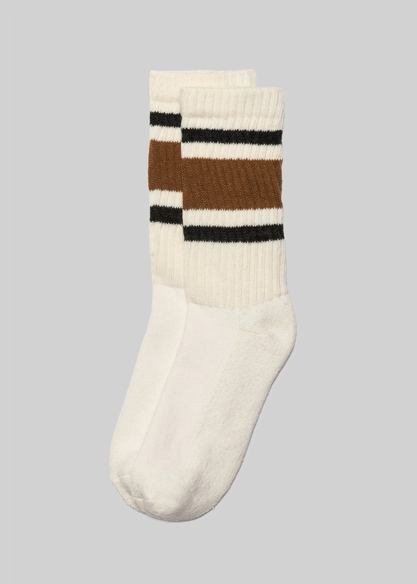 Retro Stripe Sock Charcoal Brown