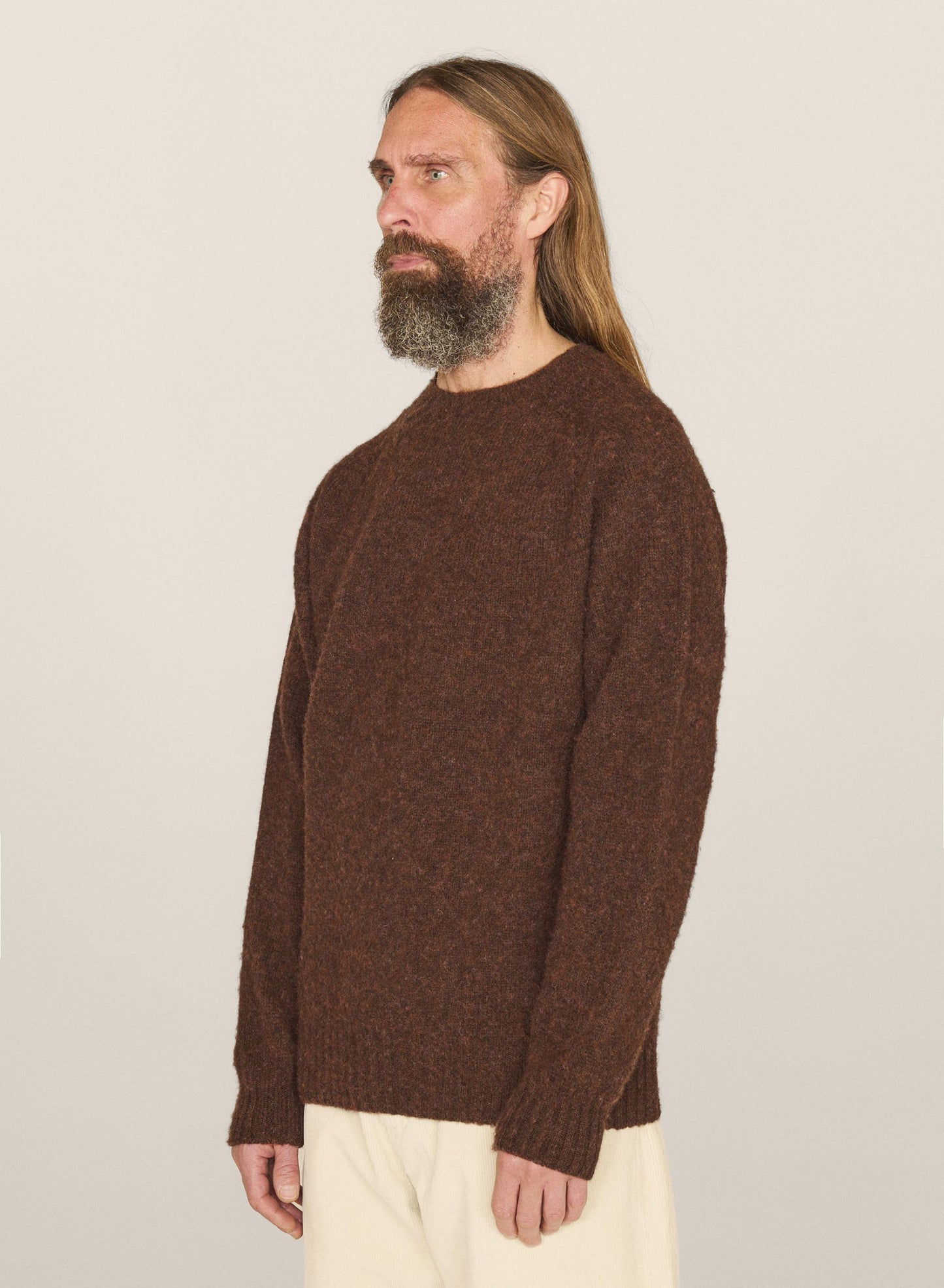 Suedehead Crew Neck Sweater Brown