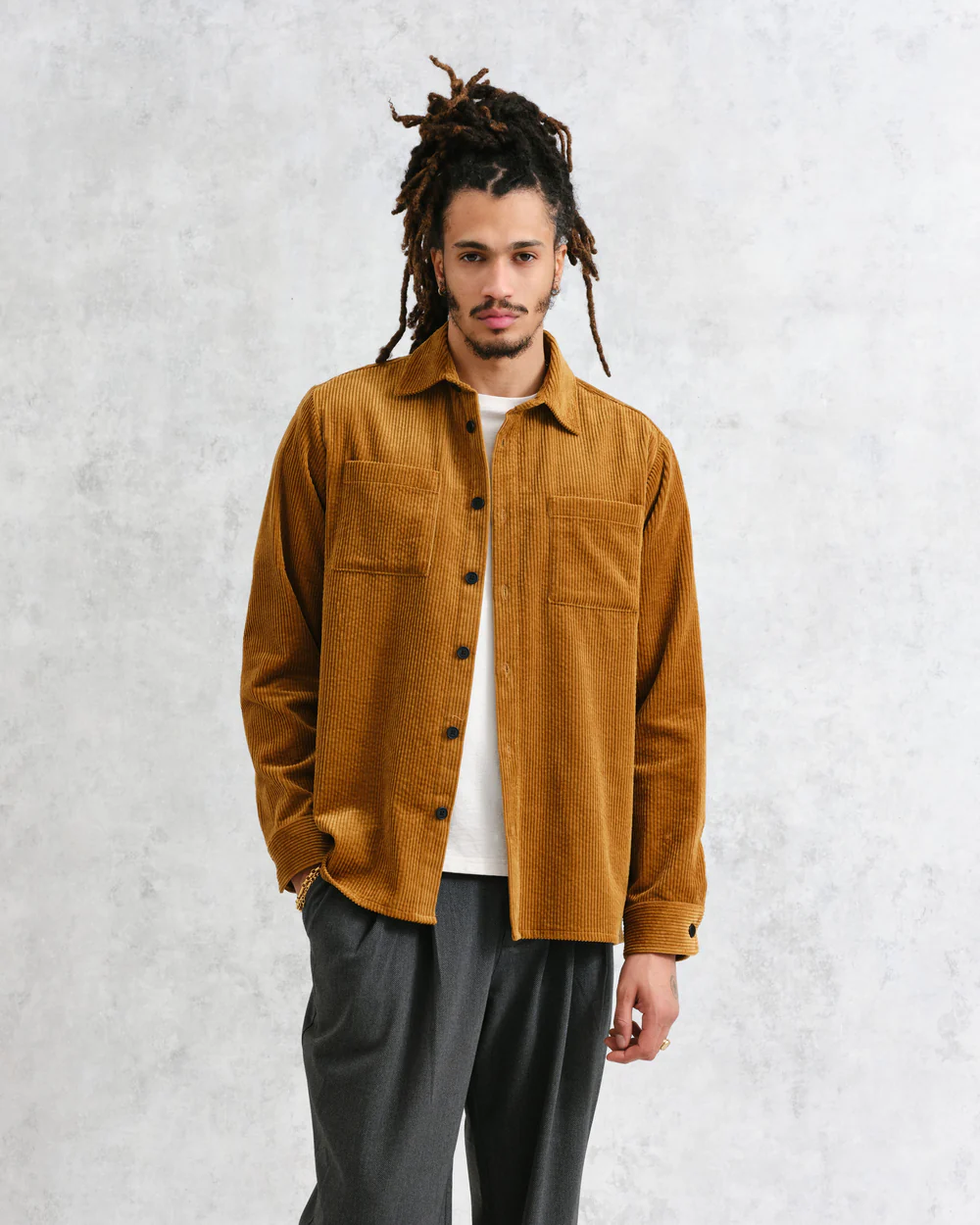 Whiting Ochre Corduroy Overshirt