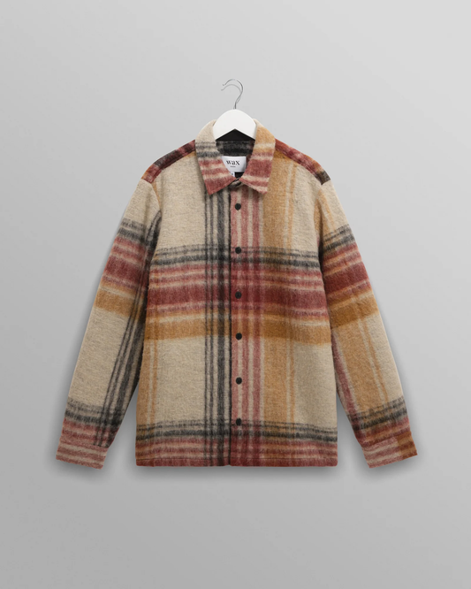 Nolan Natural Check Wool Overshirt