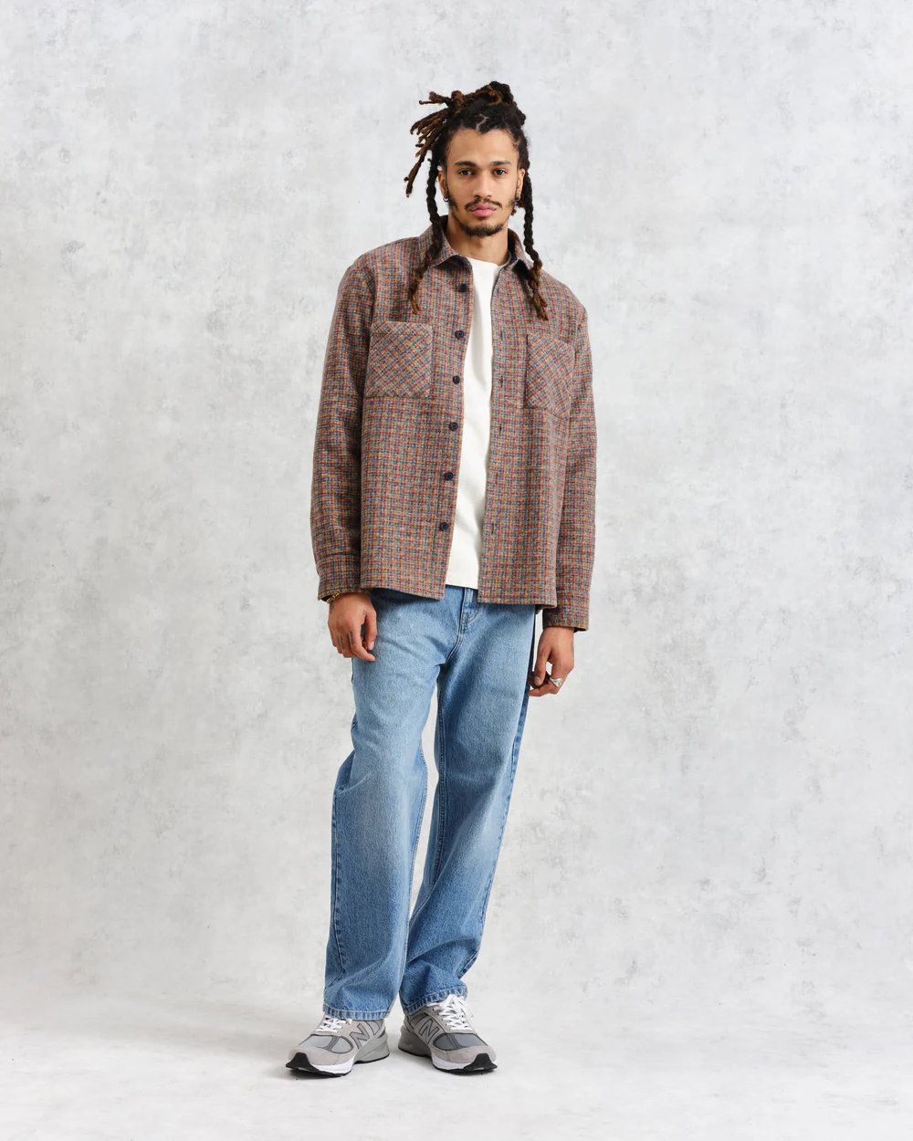 Whiting Wool Check Fleece Overshirt